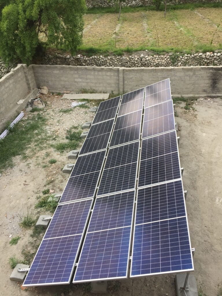 Ground mounted L3 Layout of Solar Panels at Water& Power Office Hunza